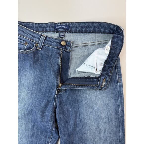 Vintage Boston Proper Straight Leg Denim Jeans 8 Dark Wash Y2K Classic High Rise - Picture 7 of 15